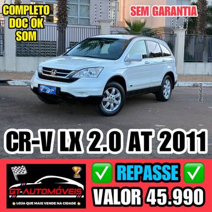 HONDA CRV 2.0 LX 4X2 16V GASOLINA 4P AUTOMÁTICO HONDA CRV 2.0 LX 4X2 16V GASOLINA 4P AUTOMÁTICO